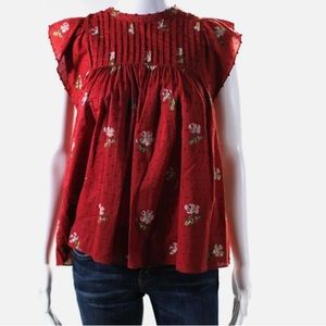Ulla Johnson Res Swiss Dot Top